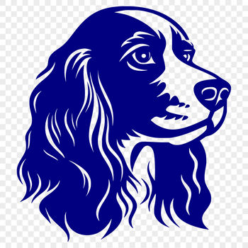 A cute cocker spaniel's head with floppy ears.