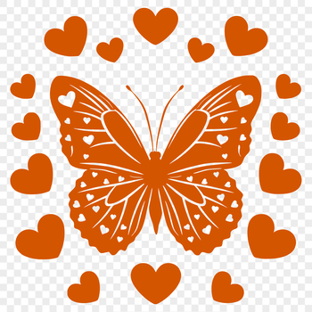 A colorful butterfly with full-body details, suitable for vector design and printing.
