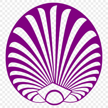 Illustrated seashell design, suitable for vector art projects.