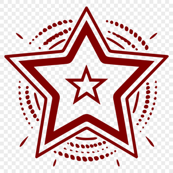 A 2D geometric star shape designed as a vector graphic.