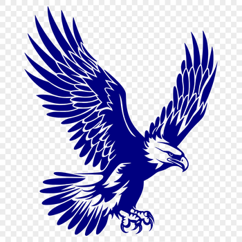 A vector graphic of a majestic bird, rendered as a high-quality eagle silhouette with intricate details.