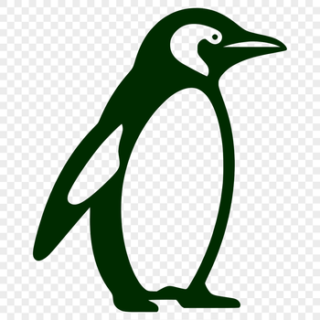 A simple line drawing of a penguin in full body pose, suitable for various digital design applications.