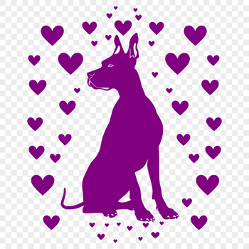 An SVG graphic of a Great Dane in a relaxed pose.