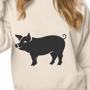 A standing pig with its full body visible, depicted in a simple vector style.