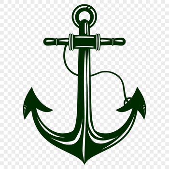 A set of nautical anchor icons designed as vector art.
