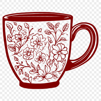A simple cup design suitable for digital crafting and printing.