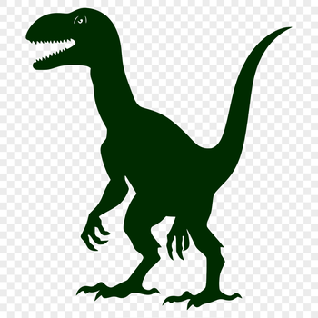 A prehistoric dino in full body pose, suitable for vector design and clip art projects.