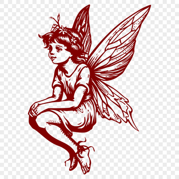 A mythical fairy from a traditional tale depicted in a full-body pose.
