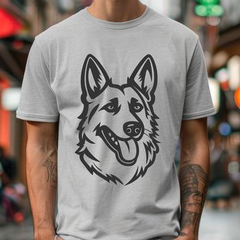 Creative German Shepherd In DXF