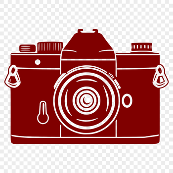 A digital camera icon represented as a scalable vector graphic.