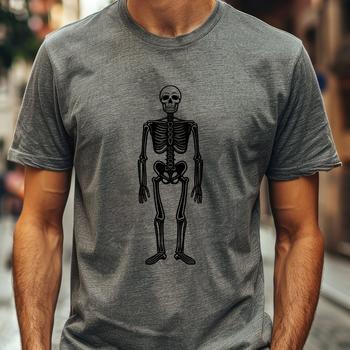 Stunning Standing Skeleton Printable Artwork - PNG