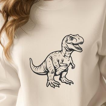 A prehistoric T rex dinosaur standing on its hind legs, illustrated in a vector format.