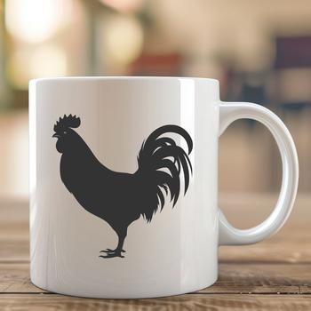 Artistic Rooster In PDF And PNG