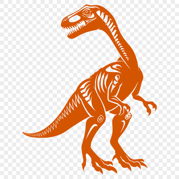 A detailed illustration of a full-body prehistoric dino in vector format.
