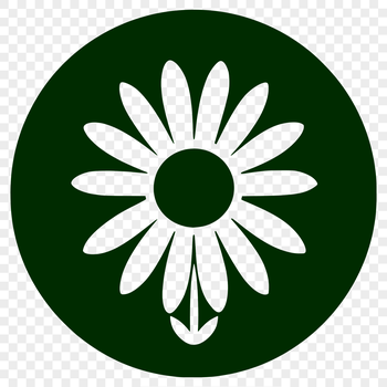 A simple line drawing of a sunflower with petals and stem, suitable for gardening or floral designs.