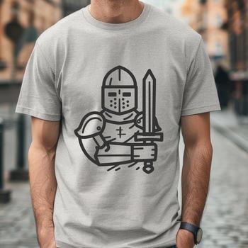 Unique Knight Simple Line Drawing