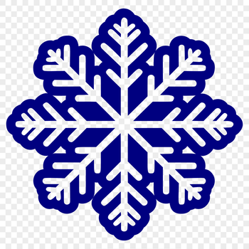 A delicate white snowflake designed as a vector graphic.