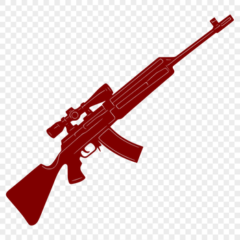 Vector illustration of a rifle, suitable for graphic design and cutting machine projects.