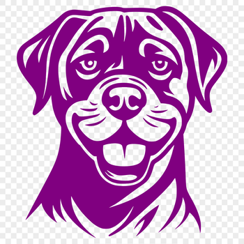 A high-quality illustration of a Rottweiler's head, ideal for use in graphic design projects.