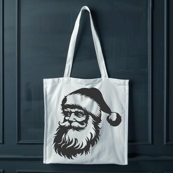 A digital illustration of Father Christmas in a traditional winter setting, suitable for various designs and projects.
