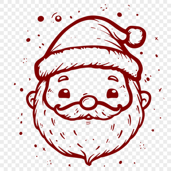 A digital illustration of Father Christmas in a festive holiday setting.