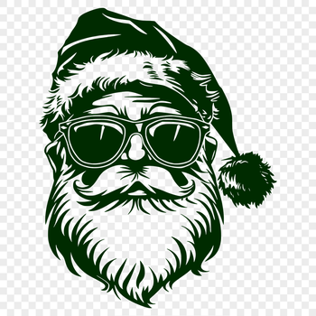 Artistic Santa Claus Wearing Sunglasses