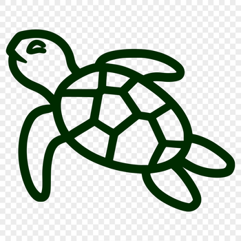 Free Beautiful Sea Turtle Vector Craft File