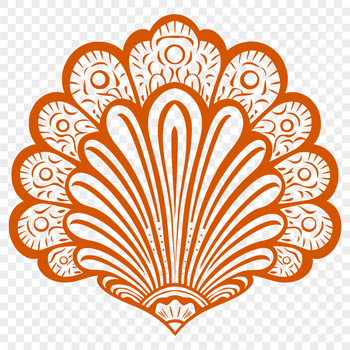 A detailed illustration of a seashell, ideal for seaside-themed projects and designs.