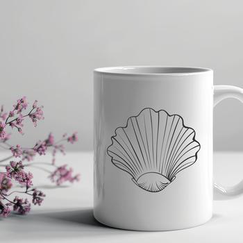 A vector representation of a seashell, suitable for various digital designs and crafts.