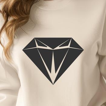 An SVG graphic representation of a diamond, suitable for digital use.