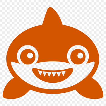 A stylized shark illustration in a vector format.