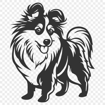 Stunning Standing Shetland Sheepdog - DXF