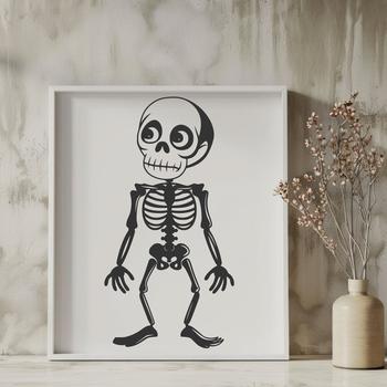 Standing Skeleton Vector Craft File - PNG Free Download