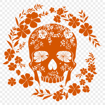 Floral Skull Vector Art