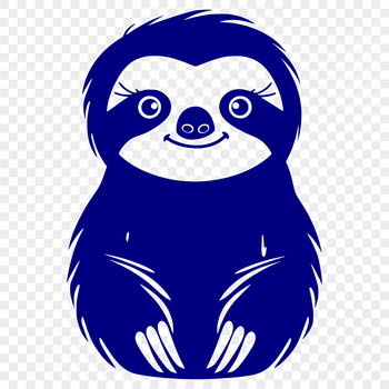 Vector illustration of a sloth in a natural environment, suitable for design projects.