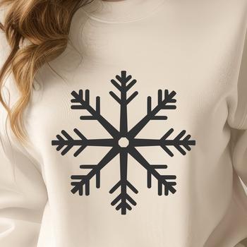 A delicate 2D snowflake design in vector format, suitable for digital projects.