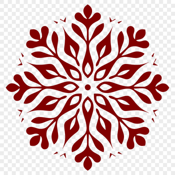 A delicate, intricate snowflake design suitable for vector graphics.