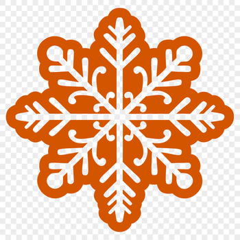 A delicate, intricately designed snowflake in vector format, suitable for winter-themed projects.