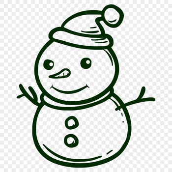 Beautiful Snowman Vector Craft File