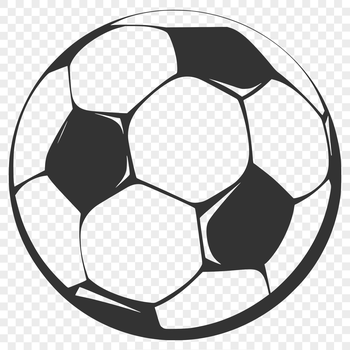 A stylized representation of a football, designed as a vector graphic.