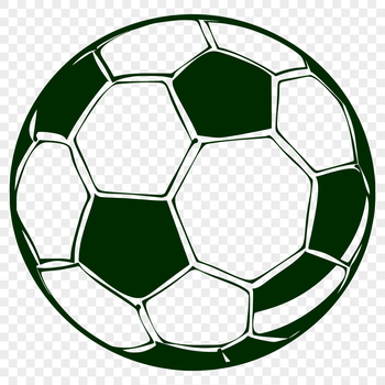A high-resolution digital representation of a soccer ball, suitable for vector graphics.