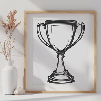 Trophy Clip Art In DXF File Format For Free Download