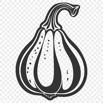 A stylized illustration of a yellow summer squash, suitable for various design purposes.