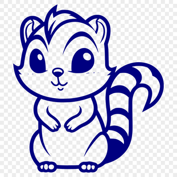 A colorful cartoon animal design in scalable SVG format suitable for various uses.
