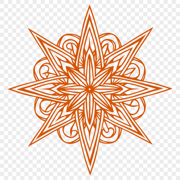 A simple vector star design with bold lines and sharp points.