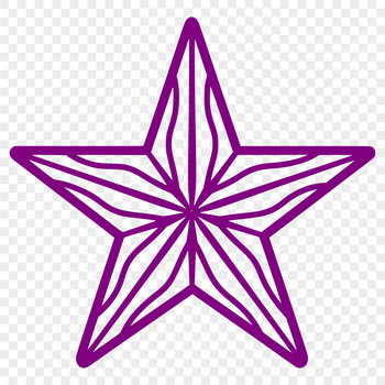 Star icon in vector format, ideal for Christmas designs and decorations.