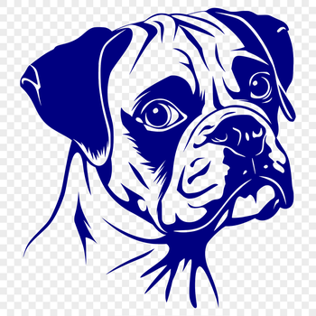 Illustrative representation of a Boxer dog breed.