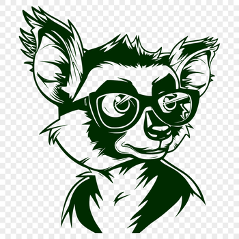 Beautiful Lemur In SVG