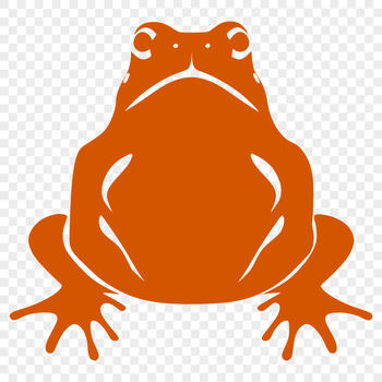 A digitally created illustration of a toad in full body view.