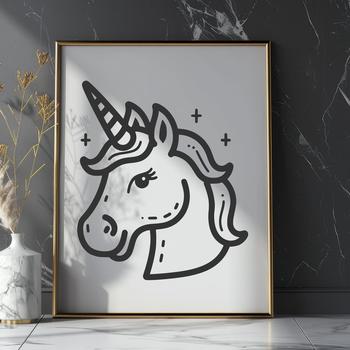 Creative Unicorn - Cricut PNG